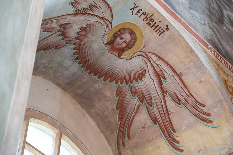 Fresco art adorning church ceilings