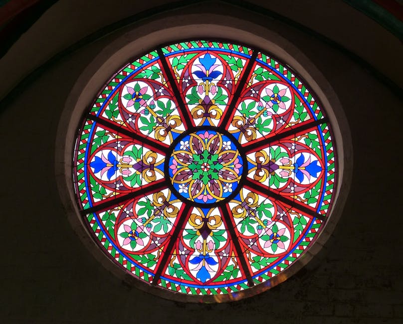 Colorful stained glass window
