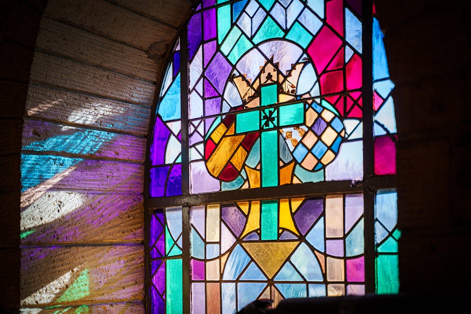 Colorful stained glass window