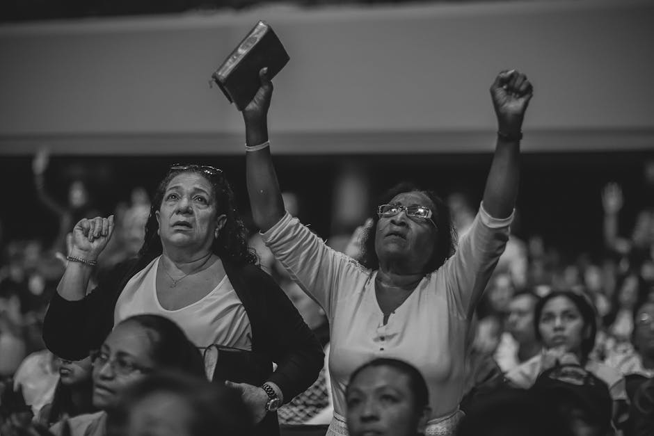 Crowded Indoor Worship Moment