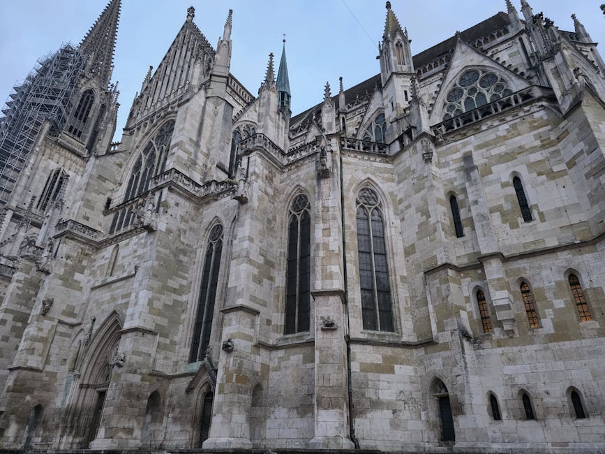 Gothic architecture stone facade