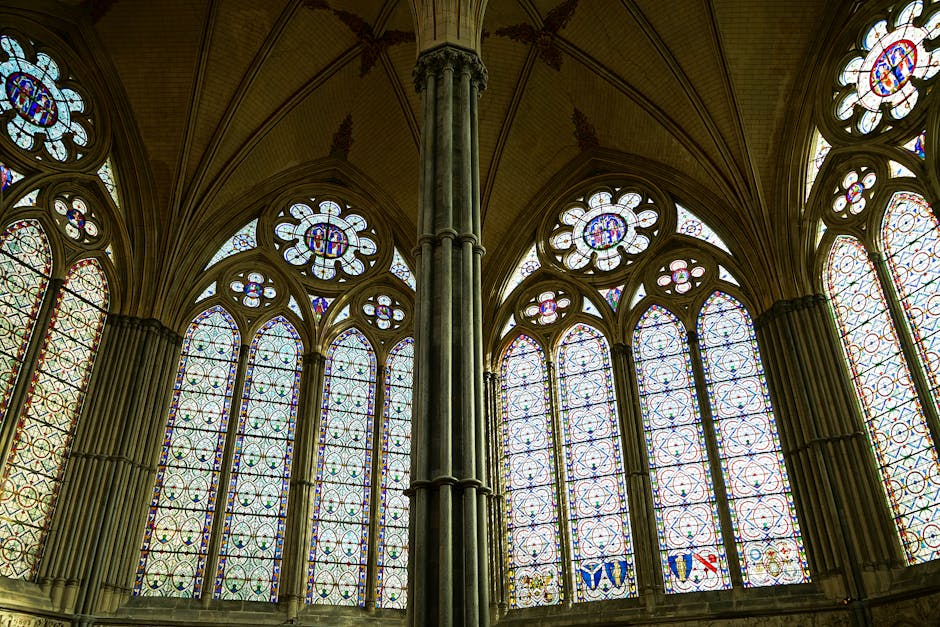 Gothic stained glass windows