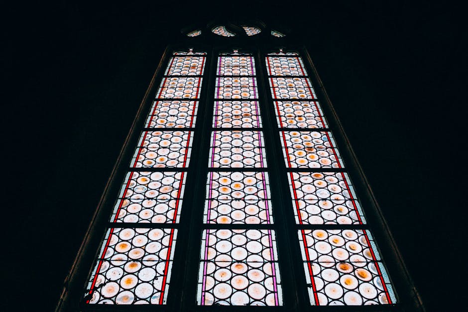 Intricate stained glass window
