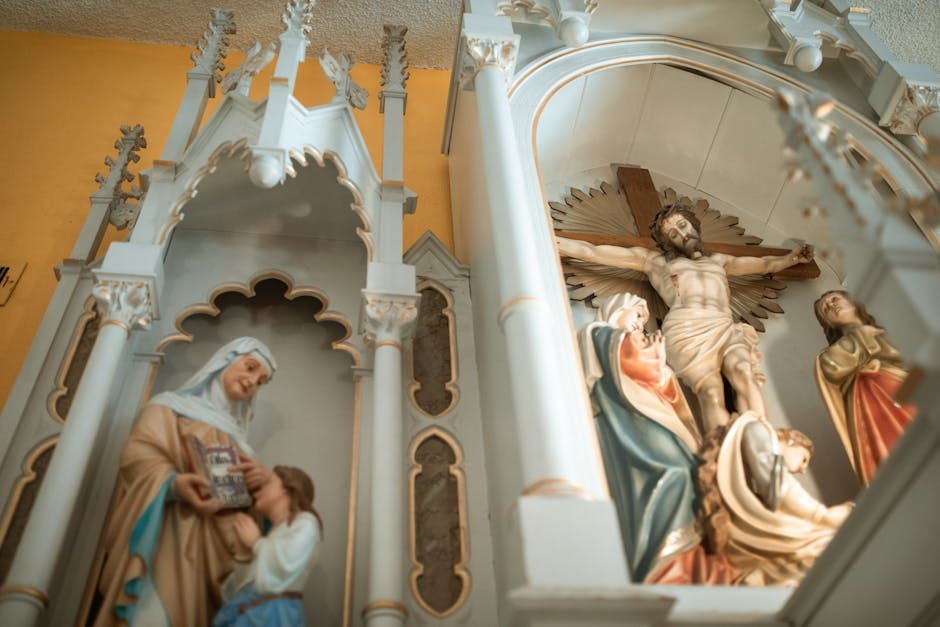 Intricate statues religious devotion