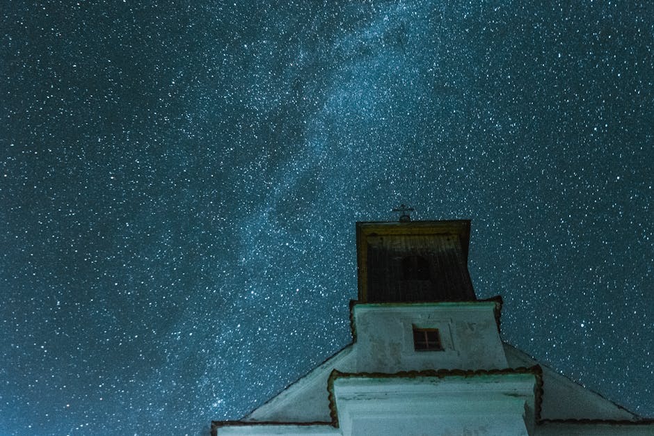 Milky way starry night sky