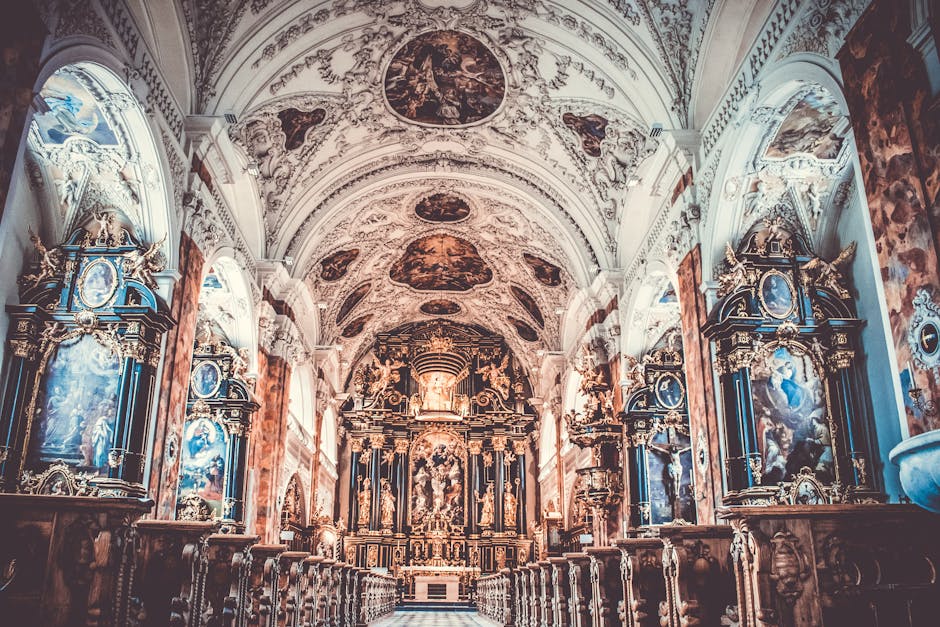 Ornate church interior art