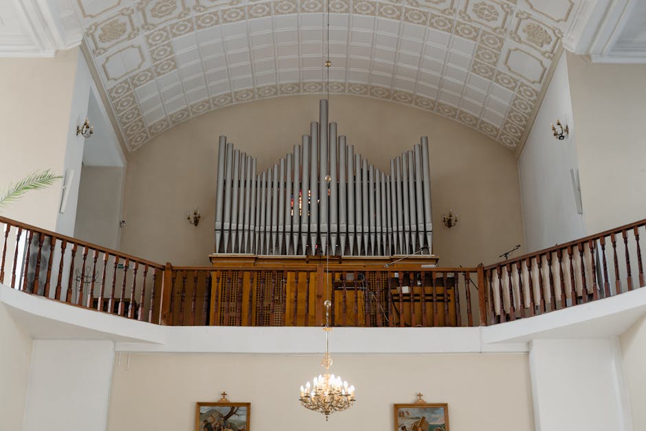 Ornate organ high ceiling