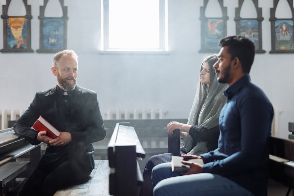 Priest dialogue with congregants