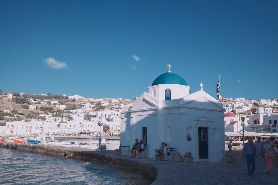 Traditional white dome waterfront