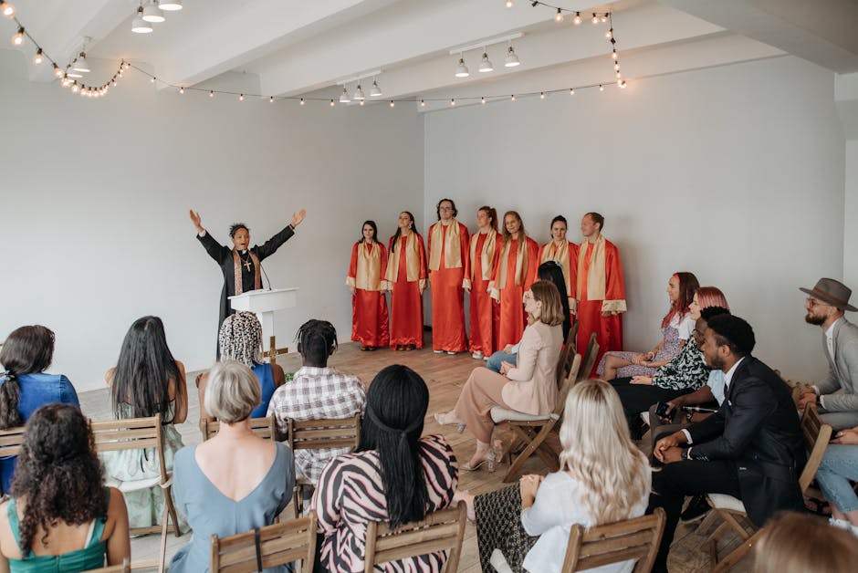 Vibrant choir performance worship