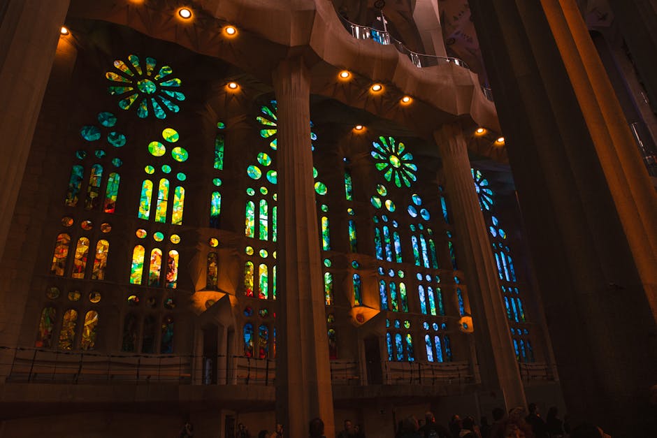 Vibrant stained glass windows