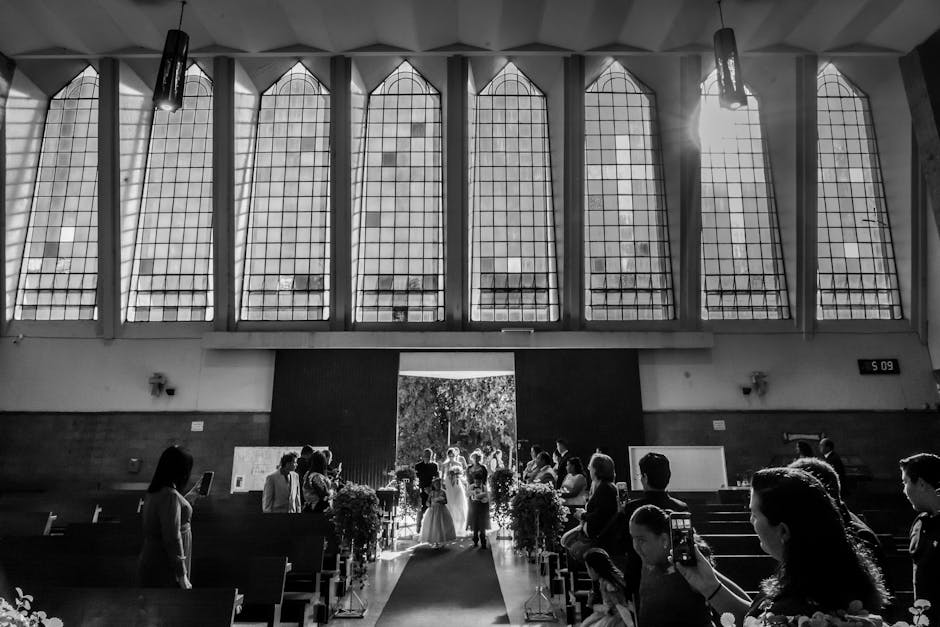 Wedding ceremony spacious interior